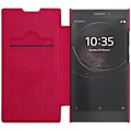 Pikkukuva 2 / 2: Sony Xperia L2 NILLKIN Qin Sarja Kortti Paikalla Varustettu Suojakotelo Synteetti Nahasta - Punainen Red