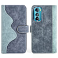 Miniatyrbillede 1 af 2: To Farvet Læder Flip Case til Motorola Edge 30 - Blå Blue