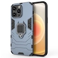 Miniatyrbillede 1 af 2: iPhone 14 Pro Max 6,7 tommer Drop Resistant Soft Flexible og Hard Bumpresistent Hybrid Case stødsikkert Phone Cover med Ring Kickstand - Blå Blue