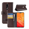 Miniatyrbild 1 av 2: OnePlus 6 mobilskal genuin läder stående plånbok - Brun Brun