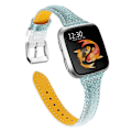 Pikkukuva 1 / 2: Fitbit Versa / Versa Lite / Blaze / Versa 2 elegantti aito nahkainen ranneke - Vihreä Green
