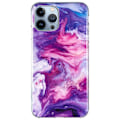 Miniatyrbillede 1 af 2: Marmor etui til iPhone 13 Pro Max - Rød Multicolor