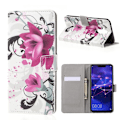 Miniatyrbillede 1 af 2: Huawei Mate 20 Lite mobiletui i kunstlæder med smukt printet mønster - Kapok Purple