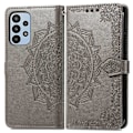 Pikkukuva 1 / 2: Mandala Samsung Galaxy A23 nahkakotelo - Harmaa Silver grey