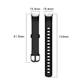 Miniatyrbillede 2 af 2: Fitbit Luxe enkel silikone-urrem - Sort / Størrelse: L Black
