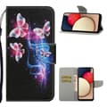 Pikkukuva 1 / 2: Wonderland Samsung Galaxy A02s flip kuoret - Kimalteleva Perhonen Multicolor