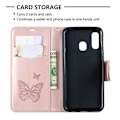 Miniatyrbild 2 av 2: Butterfly läder Samsung Galaxy A40 fodral - Rosa Rosa