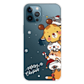 Miniatyrbillede 1 af 5: iPhone 14 Pro Funny Christmas Pattern Design Phone Case Soft Flexible Slim stødsikkert Anti-Fingerprint Cover - Søde Stablede Dyr Brown
