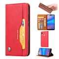 Miniatyrbillede 1 af 2: Huawei P20 Lite auto-absorberende PU læder flip etui - Rød Red