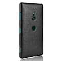 Pikkukuva 4 / 6: Sony Xperia XZ3 liitsihedelmä pintainen synteetti nahkainen muovi pohjainen suojakuori - Musta Black