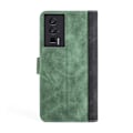 Miniatyrbillede 2 af 2: To-farvet Xiaomi Redmi K60 / Xiaomi Redmi K60 Pro læderetui - Grøn Green