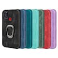 Miniatyrbillede 2 af 2: Stødsikkert lædercover med oval kickstand til Samsung Galaxy A21s - Rød Red