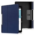 Miniatyrbillede 1 af 2: Lenovo Yoga Smart Tab 10.1 tre-folds simpel læder flip etui - Blå Blue