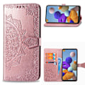 Miniatyrbild 1 av 2: Mandala läder Samsung Galaxy A21s fodral - Rosa Rosa