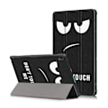 Pikkukuva 1 / 2: Lenovo Tab E10 kuosinen nahkainen  suojakotelo - Do Not Touch Me Multicolor