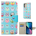 Pikkukuva 1 / 2: Wonderland iPhone 13 Läppäkotelo - Cute Owls Multicolor