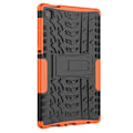 Pikkukuva 3 / 6: Rengaskuvio kickstand tapauksessa Samsung Galaxy Tab A7 Lite - Oranssi Orange