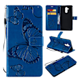 Miniatyrbillede 1 af 2: Huawei Mate 20 Lite mobiletui i kunstlæder med indgraveret sommerfugl - Blå Blue