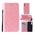 Miniatyrbild 1 av 2: Butterfly läder Samsung Galaxy A50 fodral - Rosa Rosa