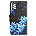 Miniatyrbillede 2 af 2: Wonderland Samsung Galaxy A04s / A13 5g / A13 4g Flip Etui - Blå Sommerfugl Blue