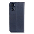 Miniatyrbild 2 av 2: Äkta läder Motorola Moto G (2022) fodral - Blå Blå