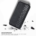 Pikkukuva 3 / 6: Nahkakotelo With A Stylish Rhombus Imprint For Sony Xperia 1 IV - Musta