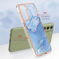 Miniatyrbillede 4 af 6: Marble Samsung Galaxy S21 FE Etui - Blå Blue