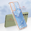 Pikkukuva 4 / 6: Marble Samsung Galaxy S21 FE Suojakotelo - Sininen Blue