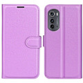 Miniatyrbillede 1 af 2: Klassisk Motorola Moto Edge 2022 Flip Etui - Lilla Purple