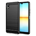 Miniatyrbillede 1 af 2: Carbon Flex Sony Xperia Ace III cover - Sort Black