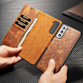 Pikkukuva 2 / 2: DG.MING Samsung Galaxy S21 Plus 2-in-1 lompakkokotelo - Ruskea Brown