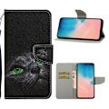 Pikkukuva 1 / 2: Wonderland Samsung Galaxy Note 20 flip kuoret - Musta Kissa Black