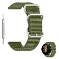 Miniatyrbild 1 av 2: Justerbart klockarmband i andningsbar canvas för Suunto-klocka - Militärgrön Grön