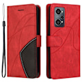 Pikkukuva 1 / 2: Teksturoitu nahkakotelo hihnalla Realme GT Neo 3T / Realme GT Neo2 / Realme GT2 - Punainen Red