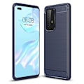 Miniatyrbild 1 av 2: Carbon Flex Huawei P40 Pro skal - Blå Blå