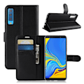 Miniatyrbillede 1 af 2: Samsung Galaxy A7 (2018) mobiletui i kunstlæder med pung - Sort Black