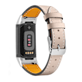 Miniatyrbild 1 av 2: Enkelt klockarmband i äkta läder till Fitbit Charge 5 - Aprikos Brun