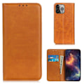 Pikkukuva 1 / 2: Lompakko-style Aitoa Nahkaa Läppäkotelo For iPhone 13 Pro Max - Ruskea Brown