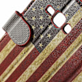 Pikkukuva 2 / 2: Moberg Samsung Galaxy J1 (2016) Nahkakotelo Korttitaskuilla - Vanhanaikainen Amerikan Lippu Multicolor