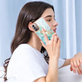 Miniatyrbillede 2 af 2: Marble Mønstret Cover med Ring Holder til Nokia G11 / G21 - Grøn Marmor Haze Green