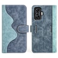 Pikkukuva 1 / 2: Kaksivärinen nahkainen läppäkotelo Xiaomi Poco F4 GT / Xiaomi Redmi K50 Gaming - Sininen Blue