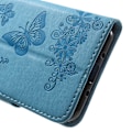 Miniatyrbillede 2 af 2: Moberg Samsung Galaxy J3 (2016) læder-etui med kortholder og stander - Blå Blue