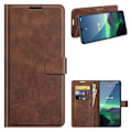 Miniatyrbillede 1 af 2: Wallet-style Læder Etui til Nokia 1.4 - Kaffe Brown