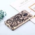Miniatyrbild 2 av 2: Samsung Galaxy A6 Plus (2018) mobilskal silikon tryckmönster - Svart blommönster Svart