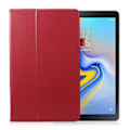 Pikkukuva 1 / 2: Samsung Galaxy Tab A 10.5 Taivutettava Tabletti Suojakuori Synteetti Nahasta - Punainen Red