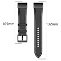 Miniatyrbillede 2 af 2: Justerbar urrem i ægte læder til Garmin-ur - Mørkebrun Brown