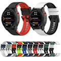 Miniatyrbillede 2 af 2: Garmin Fenix 7X tofarvet silikone-urrem - Sort / Hvid Black