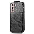 Pikkukuva 2 / 2: Vertical Flip Phone Suojakotelo With Zipper For Samsung Galaxy S21 Plus 5G - Musta Black