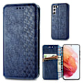 Miniatyrbild 1 av 2: Läder Samsung Galaxy S21 FE fodral med romb-design - Blå Blå