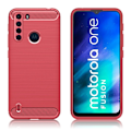 Miniatyrbild 1 av 2: Carbon Flex Motorola One Fusion skal - Röd Röd